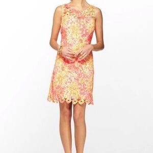 Lilly Pulitzer Sunkissed Shiloh shift Dress pink and yellow color size 2